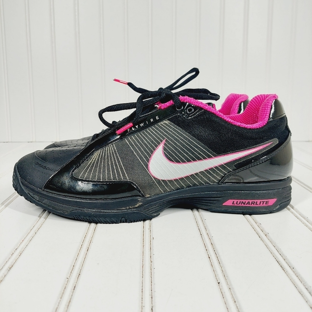 Nike Lunar Lite Black Pink Athleisure Shoes Lace Up Running Sneakers B511